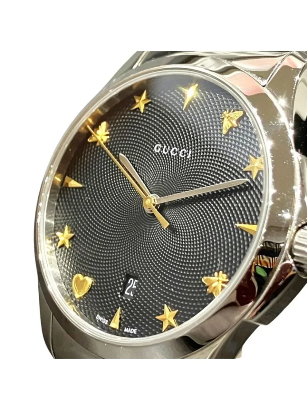 Gucci Timeless Watch SS Quartz Black Dial - Picture 4 of 10